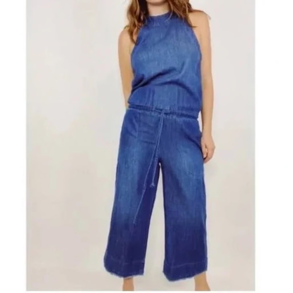 Anthropologie Cloth & Stone Small Jean jumpsuit